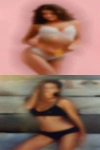 Swinging housewife group blue